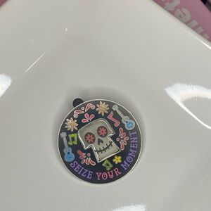 Coco. Seize your moment. Disney pin. Colorful Skull Enamel Pin